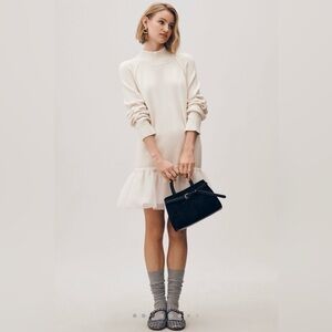 Anthropology ivory dress